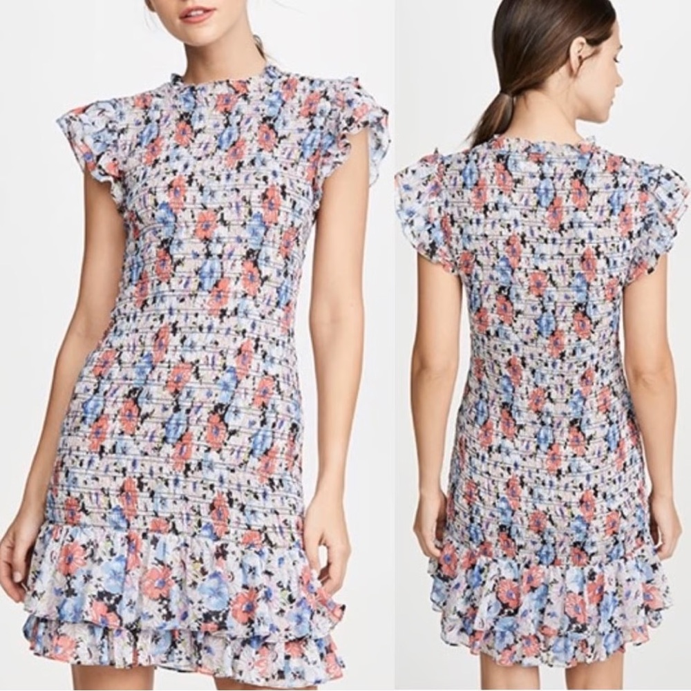 Veronica Beard Cici Smocked Mini Dress size 2